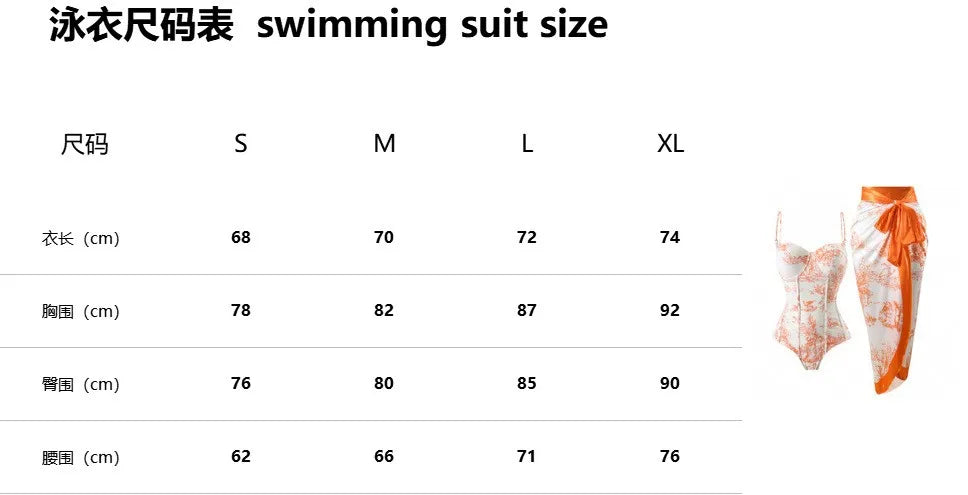 Woman Tankini Retro Tankini Sleeveless Swimwear Toile Print Corset Waist Swimsuit Thin Strap Midi Length Sarong Bathing Suit